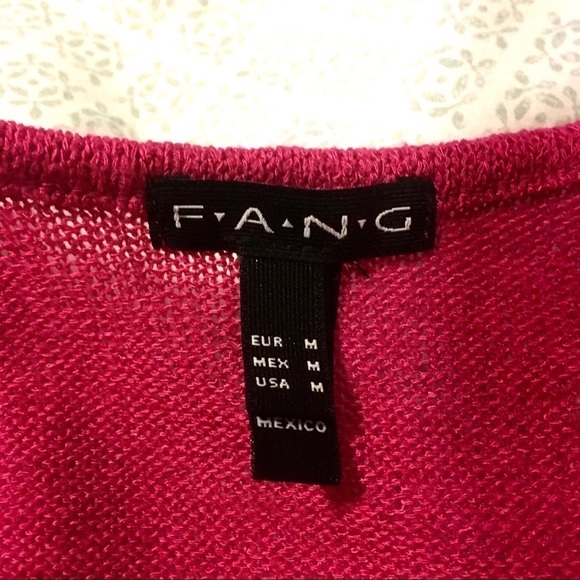 NWOT FANG Knitted Pink & Black Cheetah Tank Top M - Picture 4 of 5